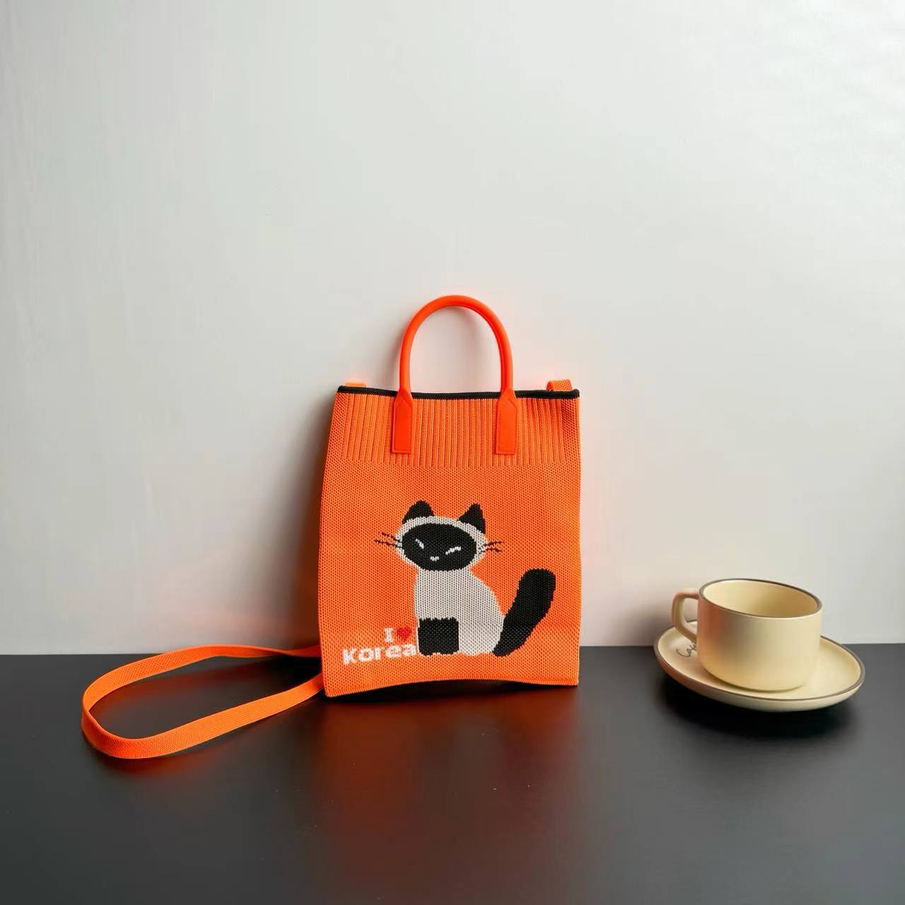 Picture of New Large Capacity Knitted Bag Advanced Sense Ins Mobile Phone Bag Niche Shoulder Crossbody Bag Cartoon Fashion Handbag