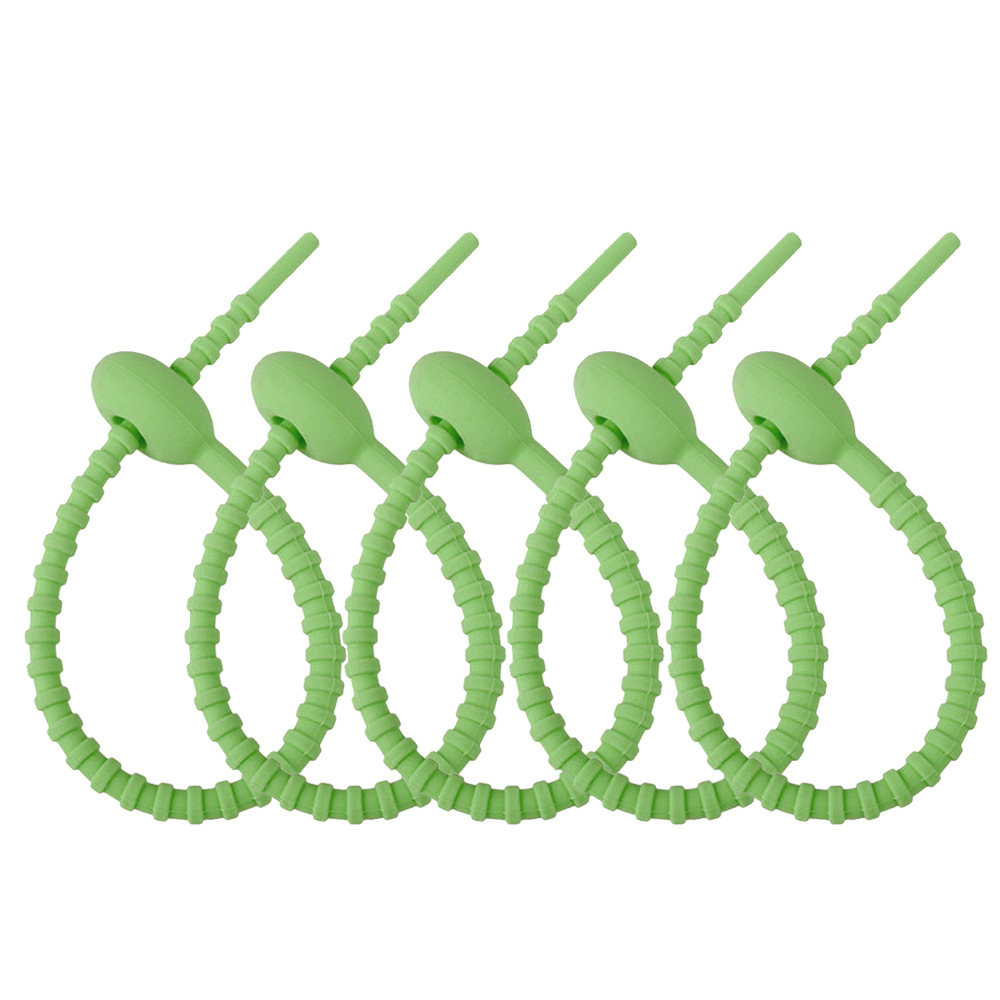 Picture of 180mm color silicone cable tie jewelry pendant stationery multifunctional lanyard data cable storage finishing winder