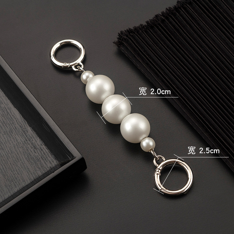 Picture of Old Flower Mahjong Bag Shoulder Strap Underarm Pearl Bag Strap Crossbody Pearl Chain Extension Bag Strap Replacement Bag Chain Accessories