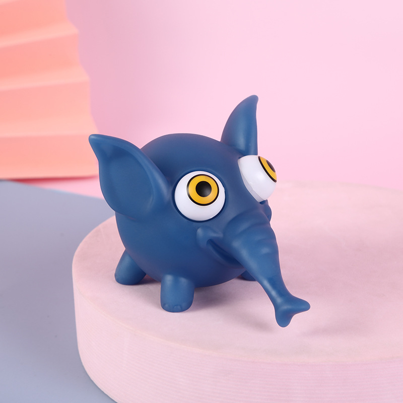 Picture of Cross-border cartoon factory direct decompression animal squeeze doll decompression pinch music stare eye vent toy