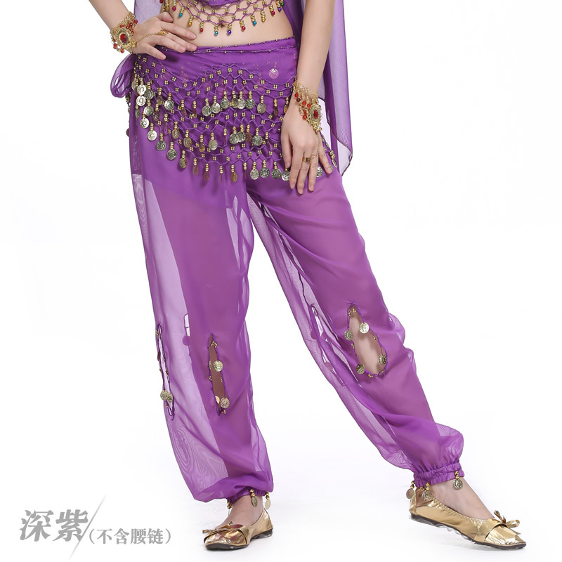 Picture of Dancer coin hanging knickers belly dance performance stage focus super stunning hollow performance dance pants dance pants