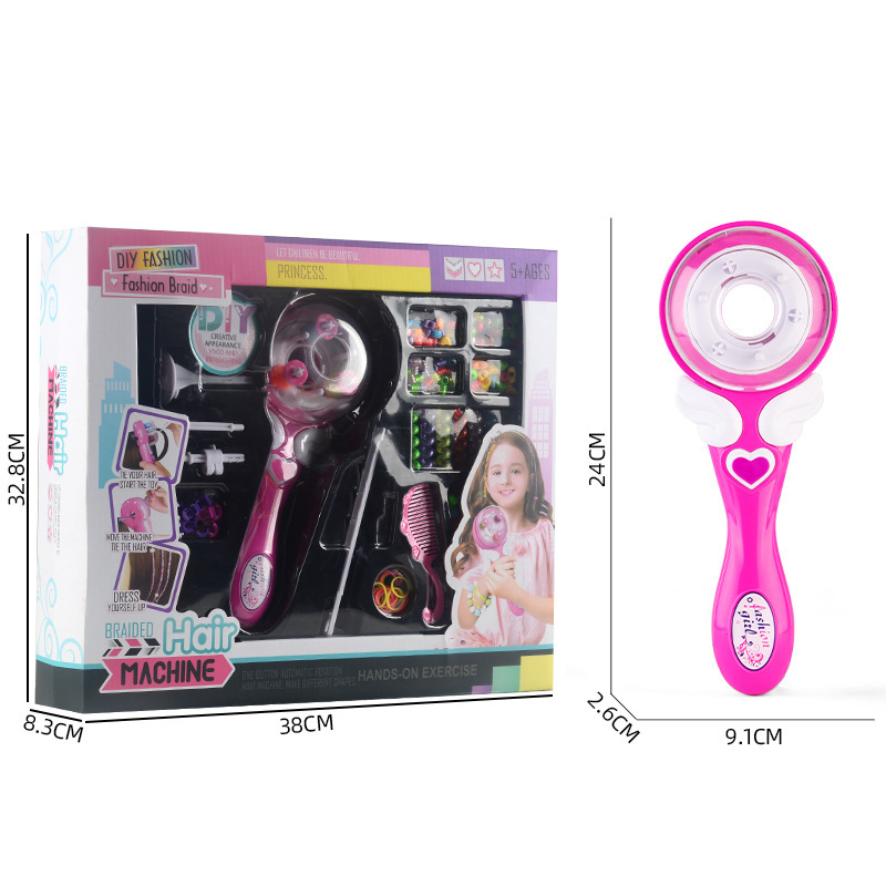 Picture of TikTok Explosions Electric Hair Weaver DIY Variety Girl Makeup Hair Accessories Toy Set Play House Girl Toy