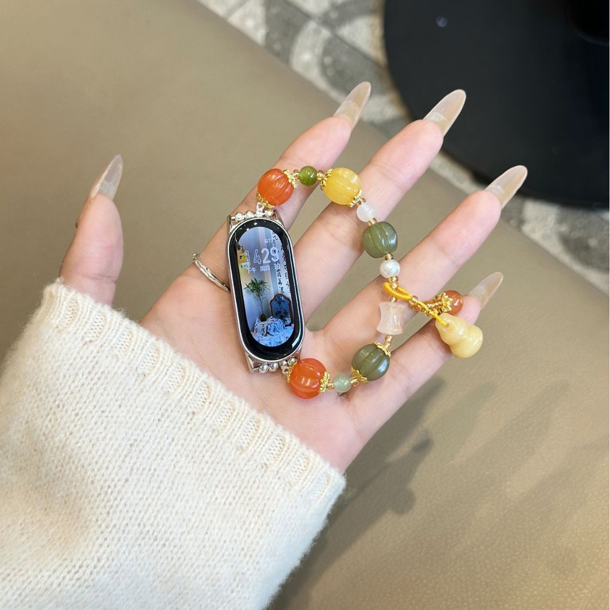 Suitable for millet bracelet 9 strap 8nfc version 7/6/5/4/3 wristband watch strap color gourd single string national tide
