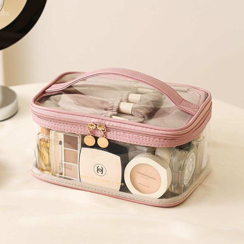 Picture of Transparent Cosmetic Bag, Large Capacity, High-Looking Portable Storage Bag, Multi-Functional Waterproof Toiletry Bag, Cross-Border Cosmetic Bag