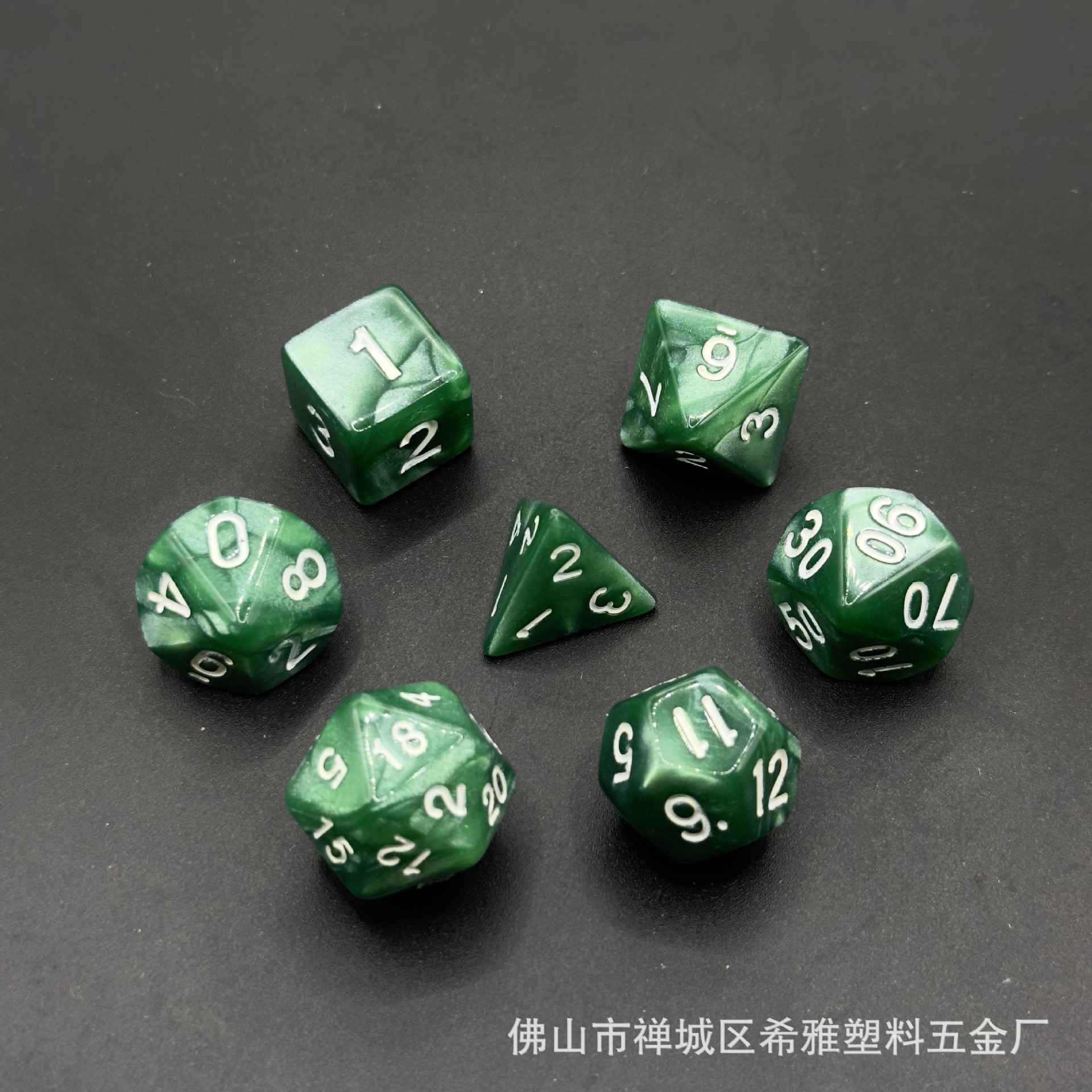Picture of Acrylic Dice 7-grain suit Marble Pearl Pattern Dungeons & Dragons Table Game dice DND Running Group