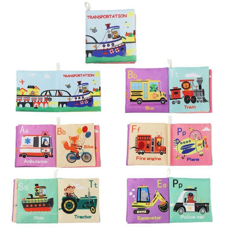 Picture of 34 cross-border newborn early education Enlightenment baby baby cloth book ringing paper BB whistle tear not to rot three-dimensional cloth book