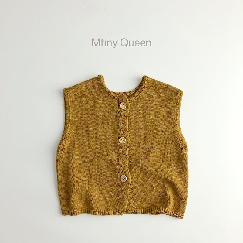 Picture of Children's Wear Children's Vest Spring and Autumn Trendy Sweater Cardigan for Boys and Girls Korean-style 3-year-old Baby Knitted All-match Waistcoat