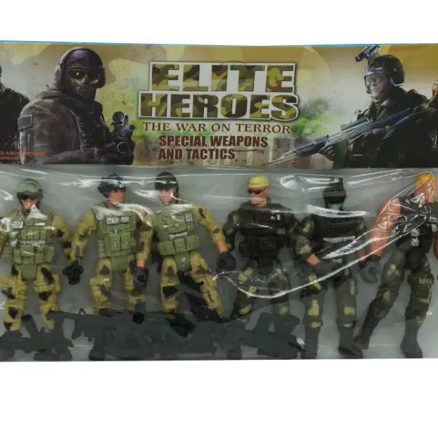 Picture of Military Soldier 6 Police Soldier Model with Joint Movable Modern Soldier with Weapon CS Counter-Terrorism Elite
