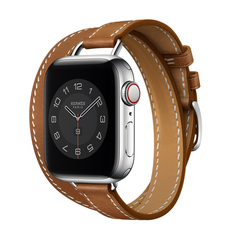 Picture of For Apple Watch applewatch Strap s10 Double Circle Thin Leather Strap Apple Watch 87654se