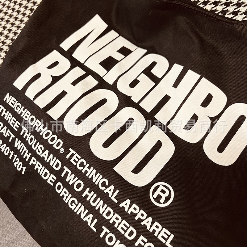 Picture of Cross-border Japanese 2025 Trendy NBHD Letter Printing Tote Shoulder Canvas Bag Hand Satchel
