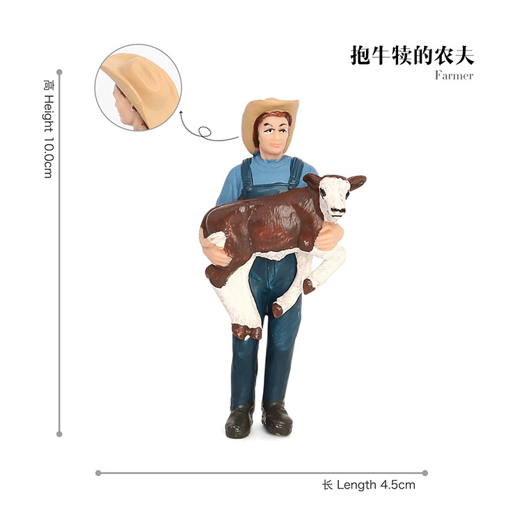 Picture of Cross-border Simulation Plant Doll Model Scene Ornaments DIY Farm House Workers Fence Stone Model Toys