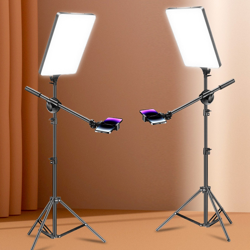Factory direct supply mobile phone live fill light photo light beauty photography full screen light three-color temperature 32 inch flat light