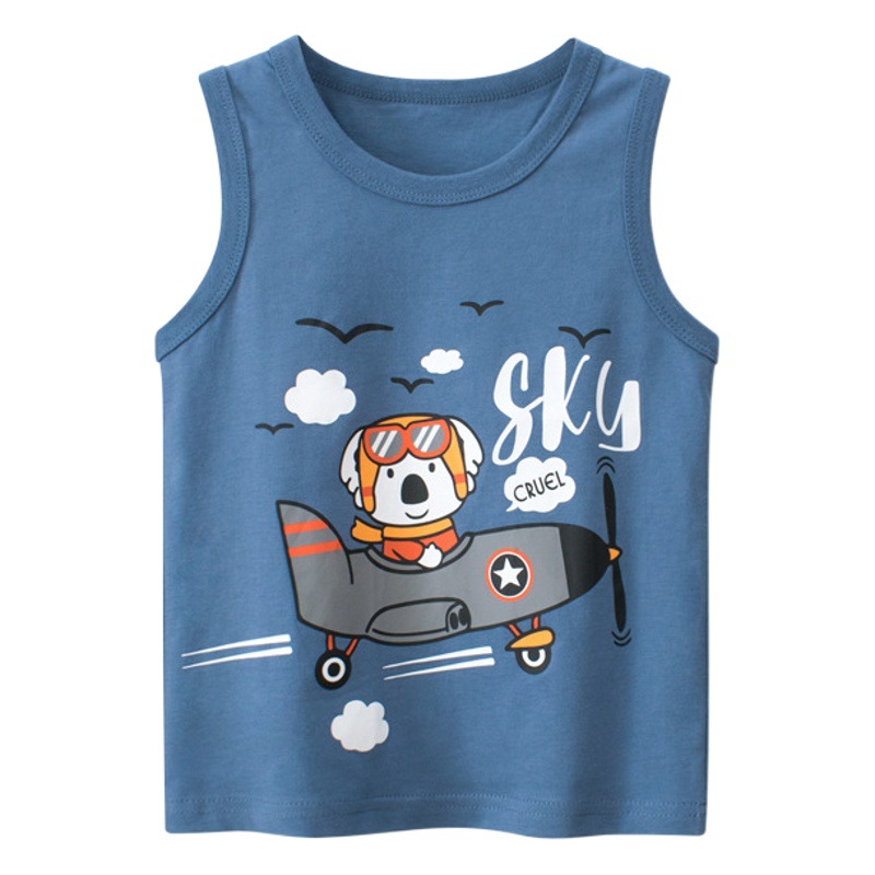 27kids cross-border children's clothing supply Summer new children's vest Korean cartoon baby boys' clothes one-piece delivery