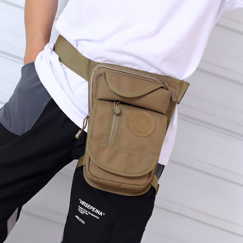 Picture of Wholesale Dropshipping Men's Lightweight Fashionable Leg Bag Fashionable Lightweight Large Capacity Nylon Cloth Waist Bag Warrior Camouflage Chest Bag