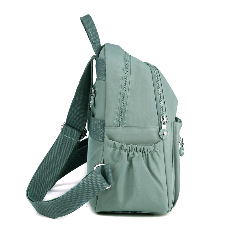 Picture of Fashion Women's Backpack Lightweight Water-repellent Nylon Cloth Bag Fashionable Outdoor Travel Bag Large Capacity Student Schoolbag