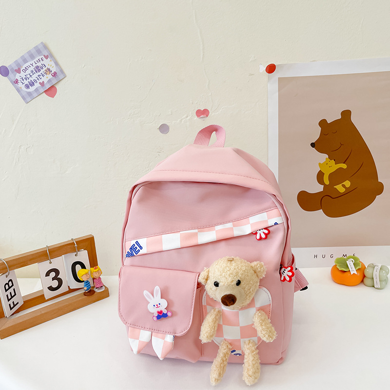 Picture of New Children's Bag 2024 Fashion Backpack Kindergarten Cute Baby Western Style Sweet Bag Bear Cartoon Bag