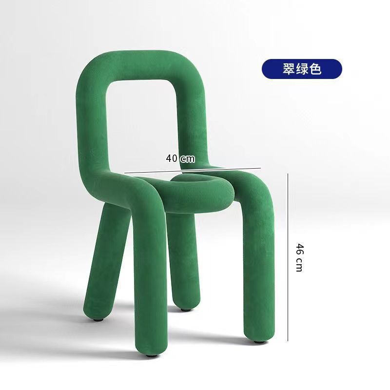 Picture of Unique Dining Chair Creative Comfortable Coffee Shop Studio Styling Manicure Stool Internet Celebrity Chair with Backrest Internet Celebrity Model