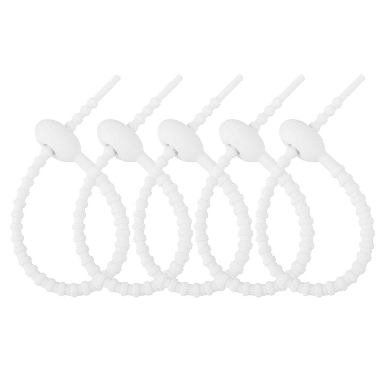 Picture of 180mm color silicone cable tie jewelry pendant stationery multifunctional lanyard data cable storage finishing winder