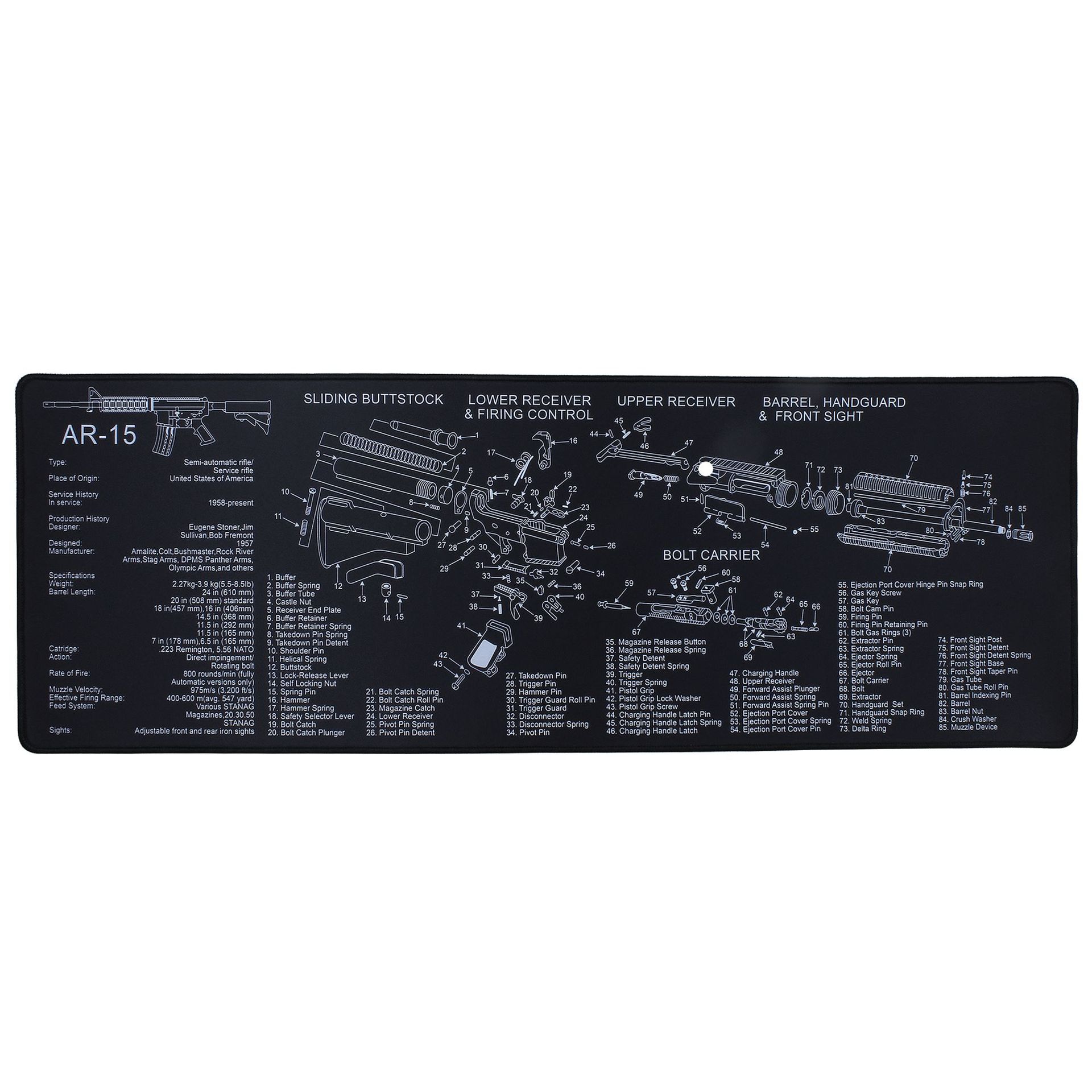 Ar15 Gun Decomposition Ak47 Mouse Pad Extra Large Mp5 Desktop Pad Boys E-Sports Keyboard Pad Game Gun Cleaning Pad