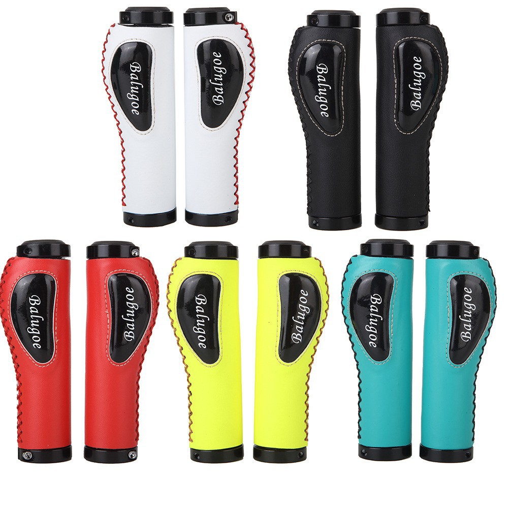 BALUGOE mountain bike handle cover shock-absorbing non-slip sweat-absorbing leather comfortable auxiliary handle lock grip driver handle