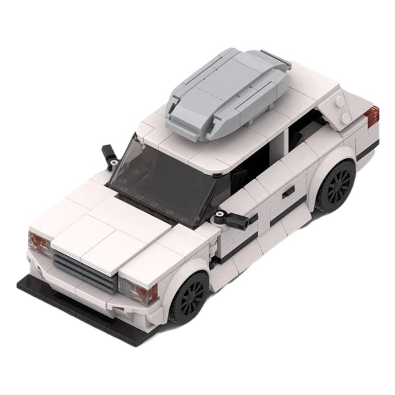 Compatible with Lego MOC building blocks Racing Mercedes-Benz S124 assembled 8-grid car suit boy classic car model gift ornaments