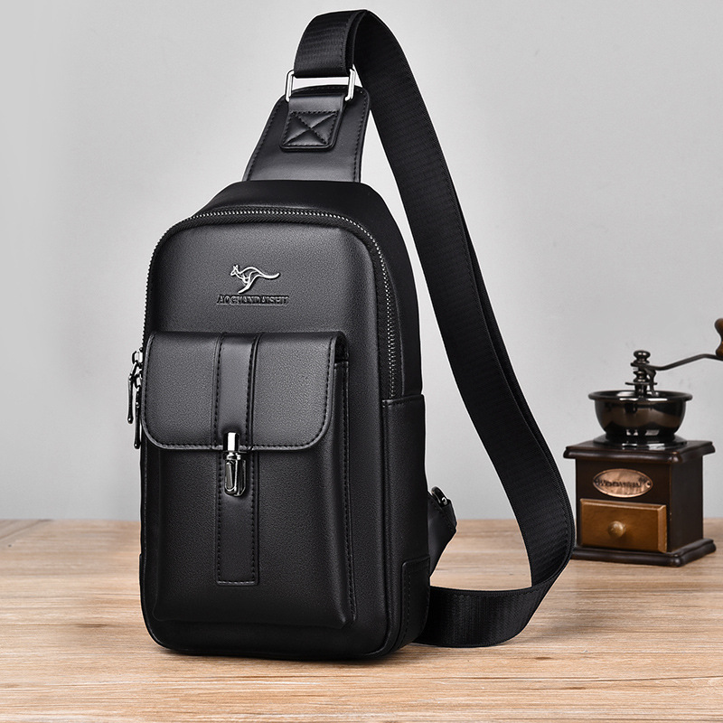 Picture of New Men's Chest Bag, Men's Bag, Crossbody Bag, Men's Casual Bag, Business Outing Shoulder Bag, Fashion Hanging Bag, Small Backpack