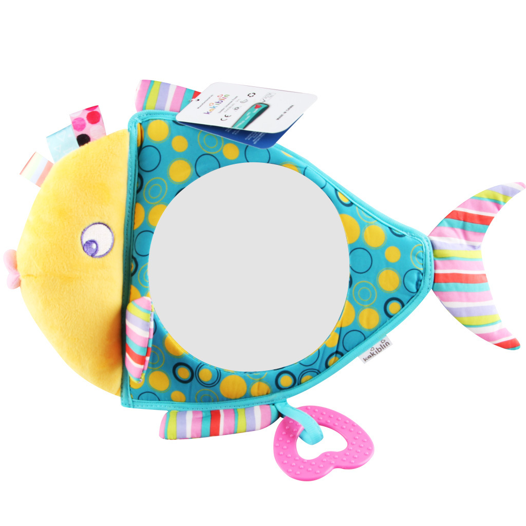 Picture of Baby Fish Mirror Bed Hanging Toy Animal Haha Mirror Car Hanging Baby Car Rearview Observation Mirror Spot Wholesale