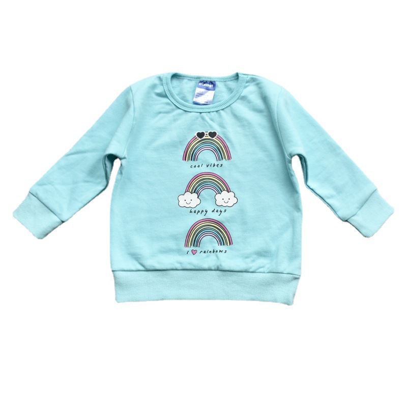 Foreign Trade Autumn and Winter Children's Clothes Boys and Girls Crewneck Sweatshirt Fleece Baby Pullover Top Cartoon Cute