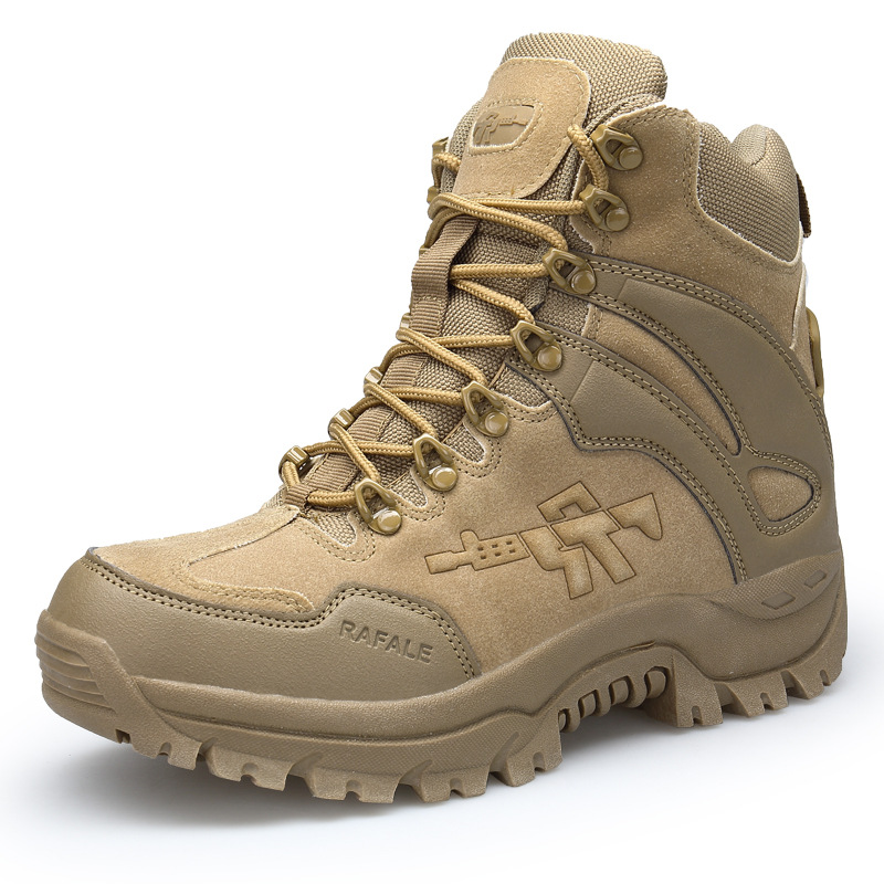 Picture of Wholesale Autumn Foreign Trade Large Size High-Top Outdoor Combat Boots Delta Hiking Shoes Camping Desert Boots Military Tactics