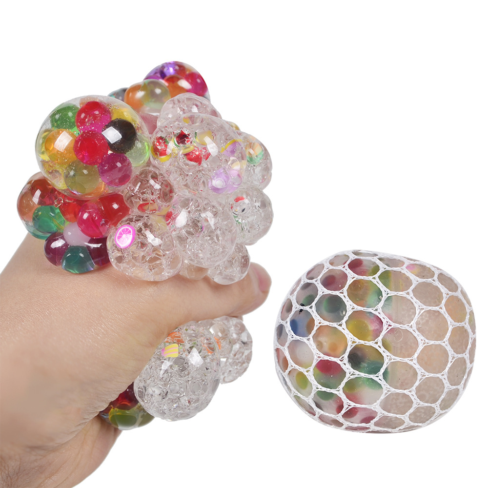 Picture of Creative new color beads fruit double hand pinch squeeze grape Ball Trick Trick decompression toys funny pinch music
