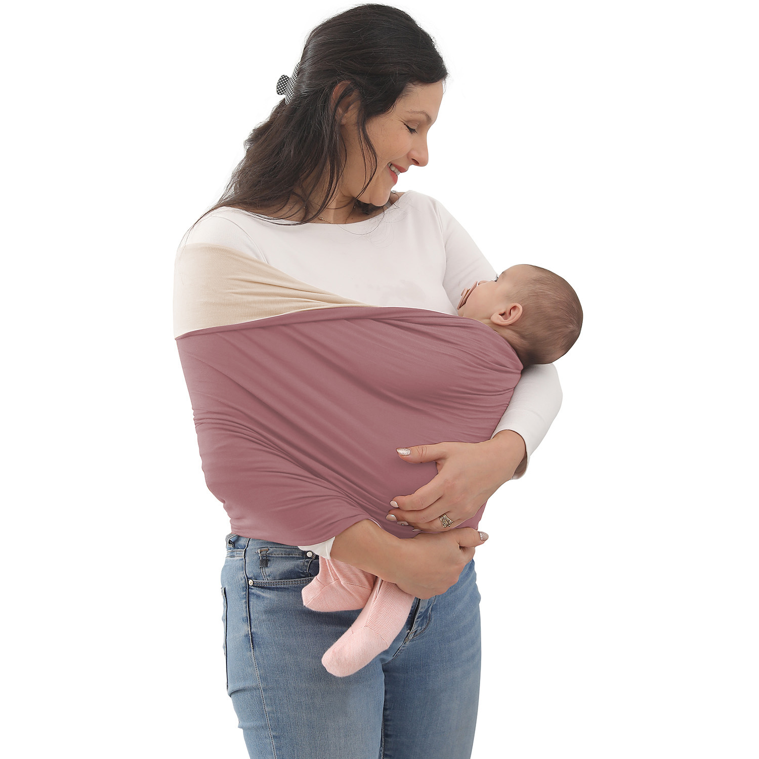 Picture of baby backpack soft high elastic fabric safety strap baby bonding comforter carrier