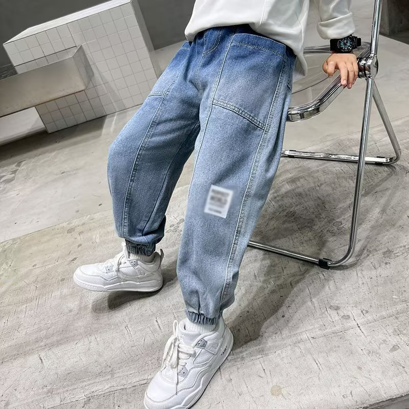 Picture of Boys Summer Pants 2023 New Summer Gradient Jeans Children's Spring and Summer Sports Pants Spring and Summer Boys Trendy