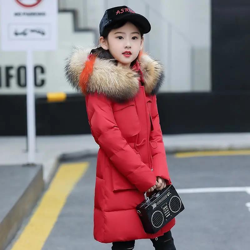 Picture of Girls' Cotton-padded Coat Mid-length Thickened Down Cotton-padded Coat Children's Cotton-padded Coat Children's Cotton-padded Coat Children's Winter Clothes Girls' Korean Style