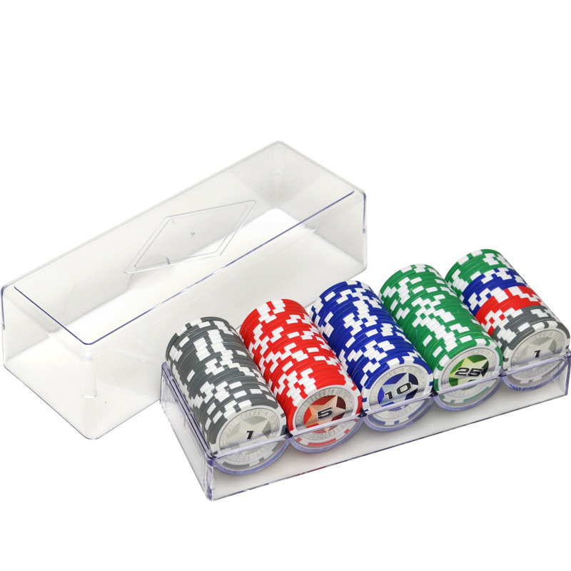 Picture of Abs Long and Short Bar Texas Hold'Em Plastic Chip Coin Set Mahjong Card Points Game Coin Chip Set