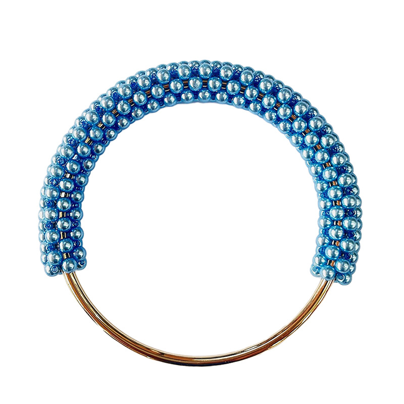 Picture of High-End Pearl Handle Bag Accessories Woven Handle Ring Pearl Iron Ring Ring Handmade Bag Handle Ring Handle