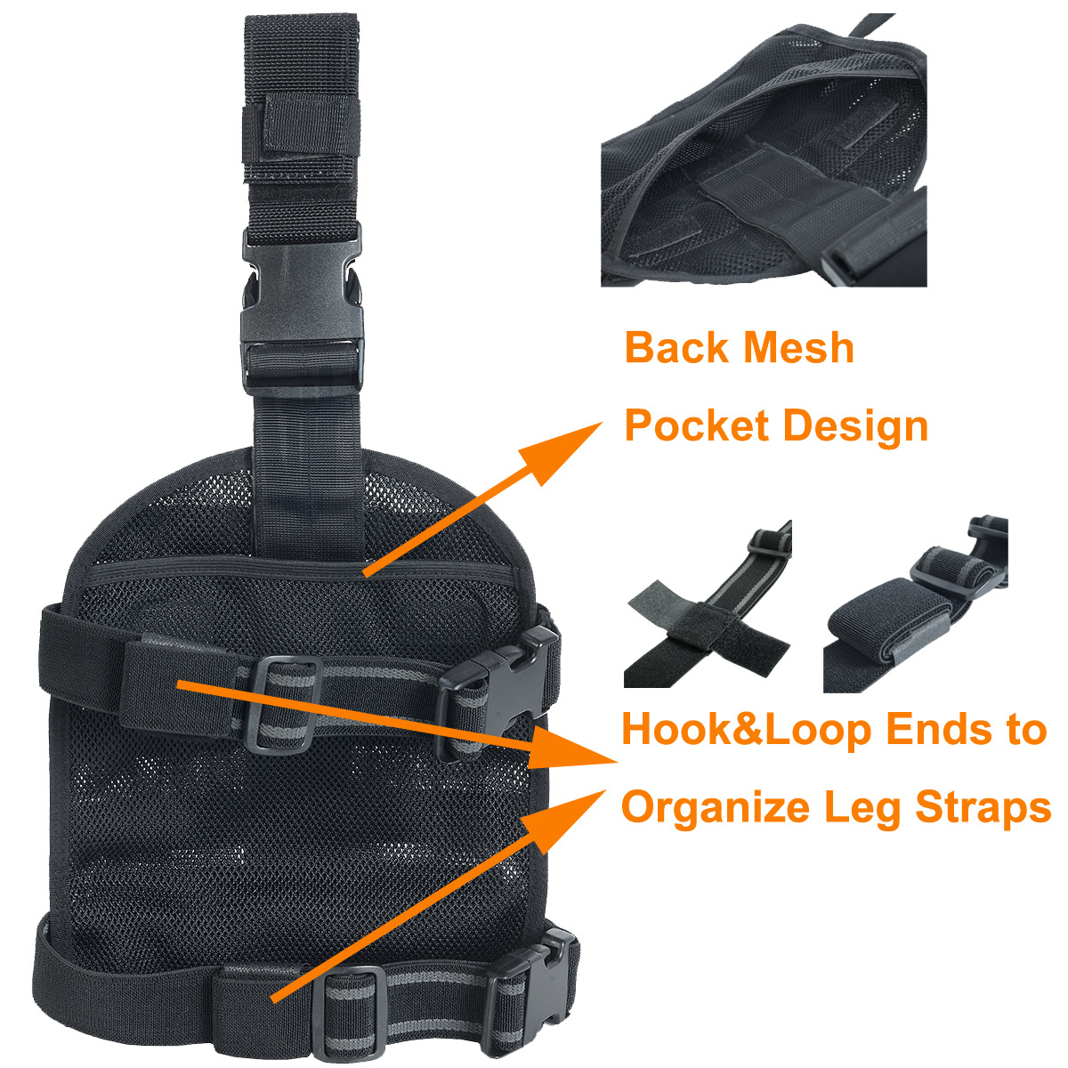 Picture of Large Thigh-tied Platform Nylon Material Quick Detachable Buckle Breathable Mesh Design