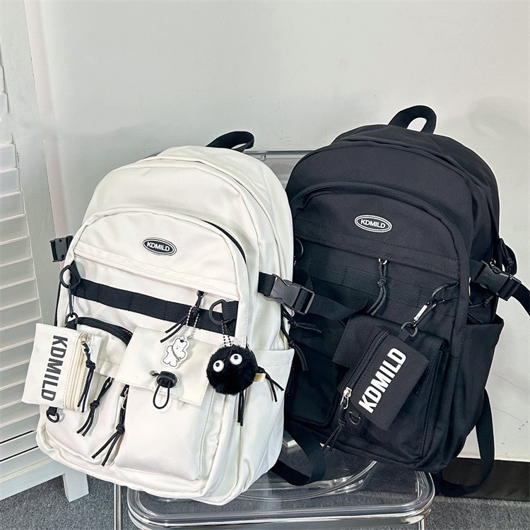 Picture of Korean-style Retro Tooling College Student Schoolbag Senior high school Junior High School Student Simple All-match Backpack Large Capacity Backpack for Men and Women