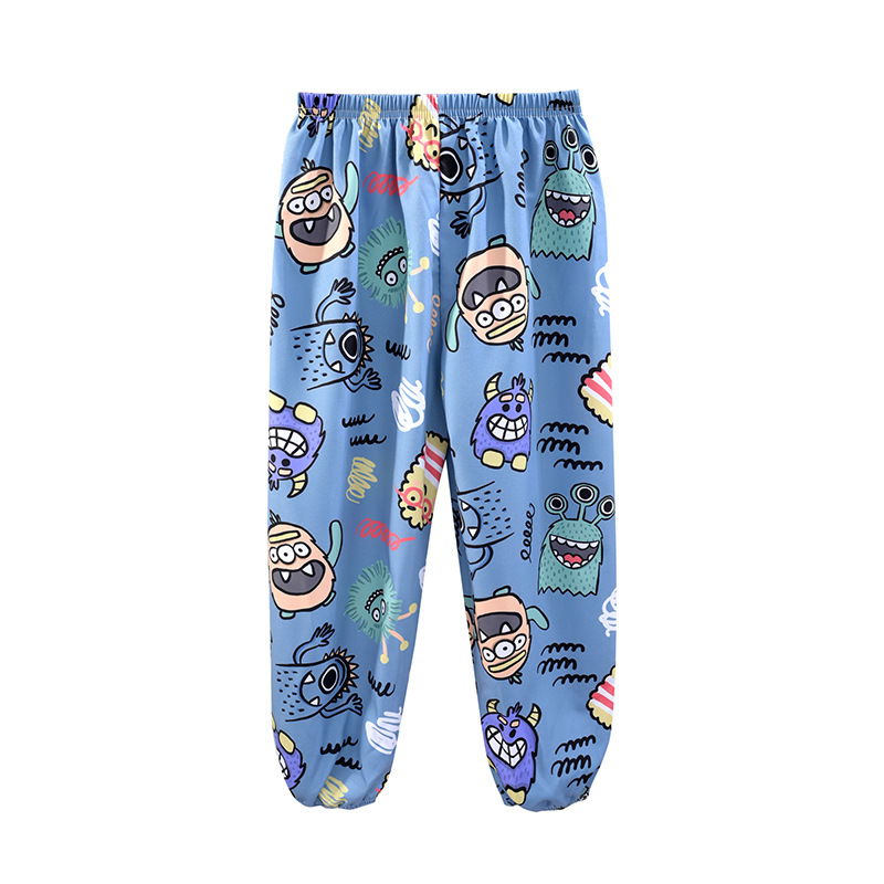 Picture of Summer New Adult Mom Kidsren Boys Girls Family Wear Bloomers Anti-Mosquito Pants Cotton Silk Pants Trousers