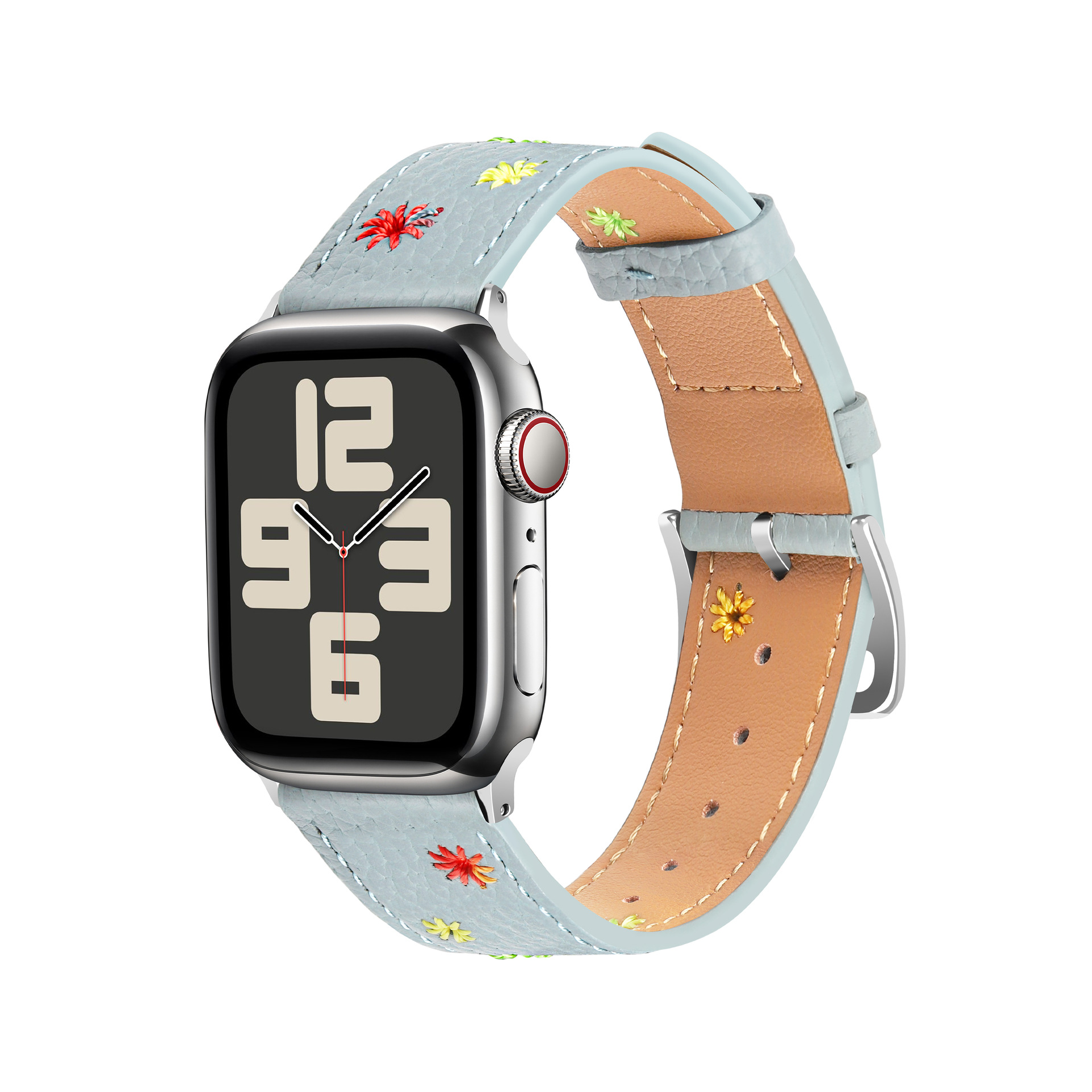 Picture of For Apple Watch Strap Leather Stitch appleiwatchs109ultra Litchi Pattern Watch Strap in stock