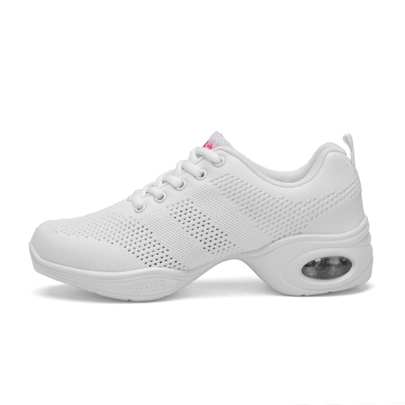 Picture of New soft-soled square dance shoes adult sailor jazz shoes dance shoes fly woven mesh hollow dance shoes women