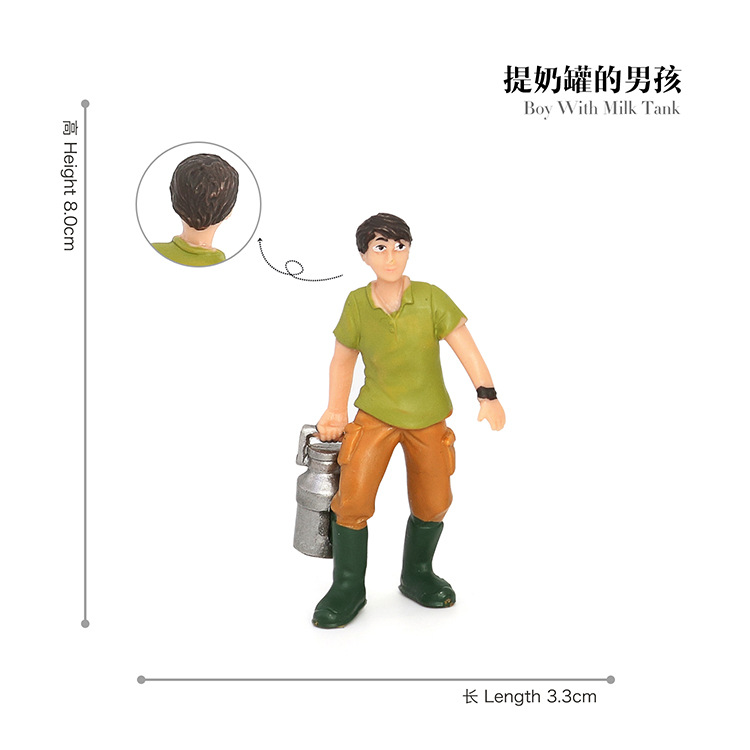 Picture of Cross-border Simulation Plant Doll Model Scene Ornaments DIY Farm House Workers Fence Stone Model Toys