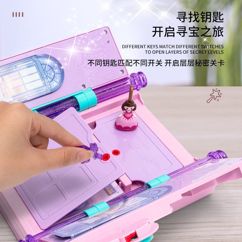 Picture of Treasure Box Magic Book Girl's Birthday Gift DIY suit Surprise Blind Box Jewelry Demolition Toy 4-7 Years Old