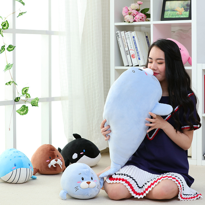 Picture of Cross Border Hot Sale Plush Toy Sea Animal Doll Doll Doll Pillow Seal Sea Lion Doll