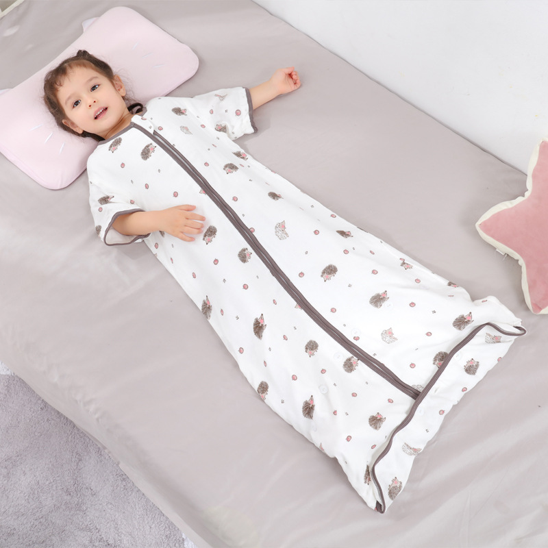 Picture of Baby Sleeping Bag Gauze Growing Envelope Sleeping Bag Leg Wrap Round Swing Adjustable Size Gauze Bamboo Fiber Winter Cotton