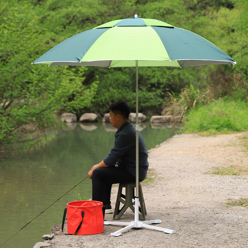 Picture of Outdoor Beach Sun Umbrella Advertising Umbrella Floor Seat Four-Legged Tripod Bracket Foldable/Portable Umbrella Stand Cross Umbrella Seat