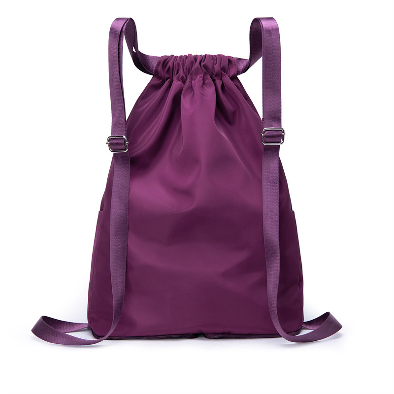 Picture of Drawstring Girdle Portable Foldable Large Capacity Embroidery Bag Backpack Dry and Wet Separate Bag Portable Shopping Bag
