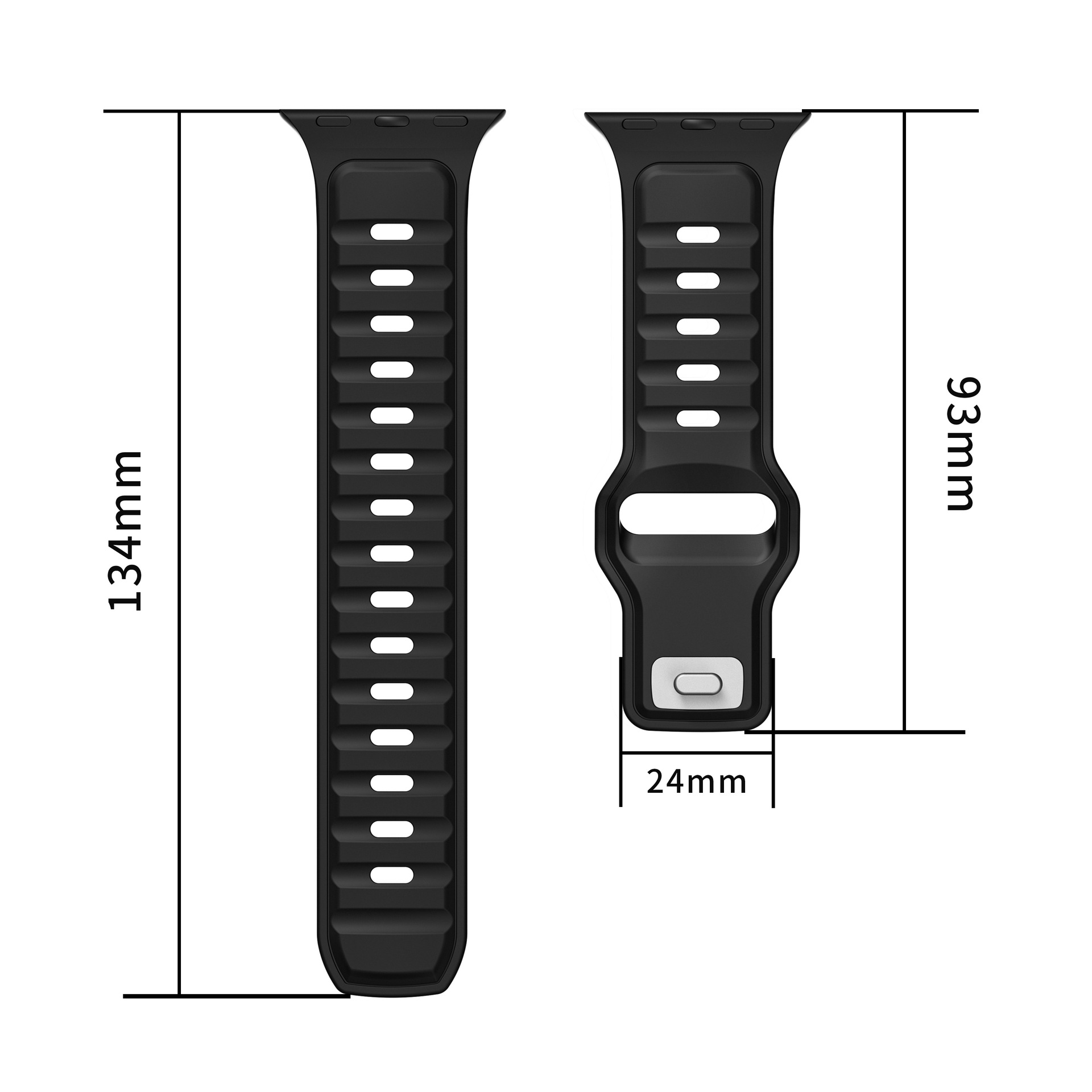 Picture of For Apple Watch Silicone Strap appleiwatchS10 Generation 9Ultra Norman Two Color Watch Strap Wholesale