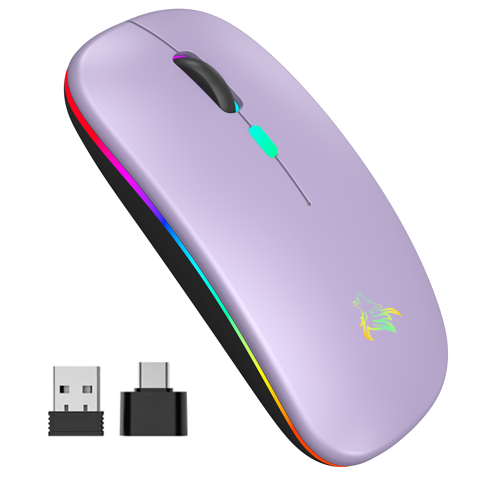 Picture of Cross-Border Explosive Dual-mode 5.0 Bluetooth wireless mouse charging mute office games for mobile phone tablet