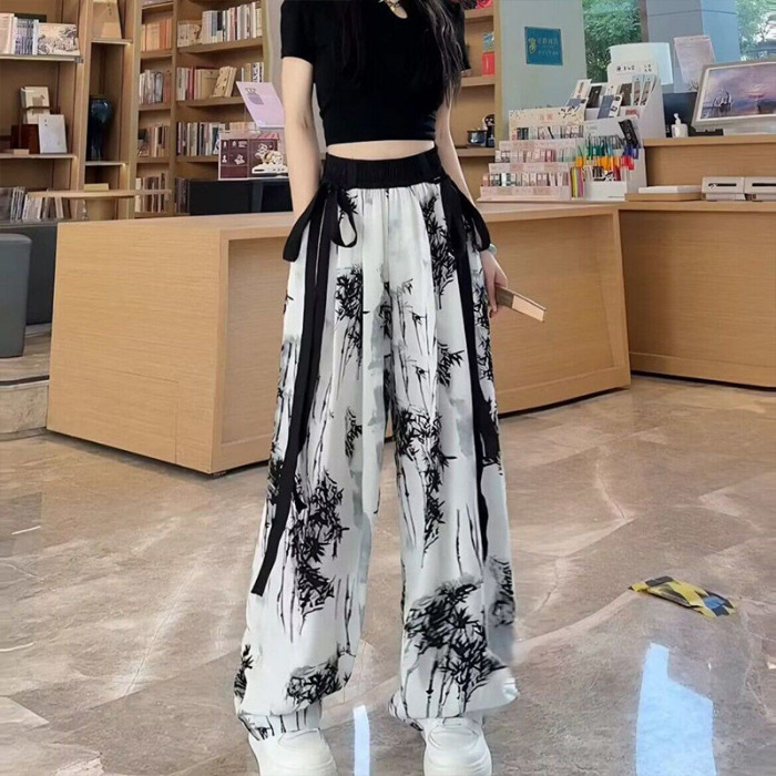 Picture of Girls' Pants Summer Kidsren's Ice Silk Casual Pants Sweatpants Spring & Fall New Thin Anti-Mosquito Pants Medium and Large Kidsren's Summer Clothes