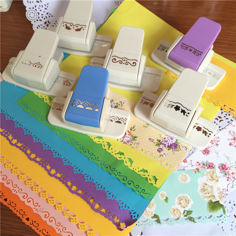 Embossing device kindergarten children DIY making tool printing machine edge pattern hollow edge beating device toy